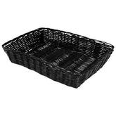 Zodiac Black Polyrattan Rectangular Basket 16x11"